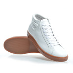 Mid-Top Leather Sneaker // White (US: 9)