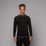 Low Tide Long Sleeve Rashguard // Black (2XL)