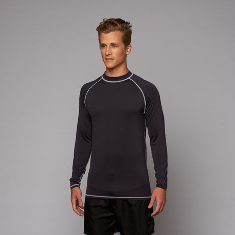 Low Tide Long Sleeve Rashguard // Coal (S)