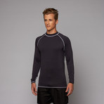 Low Tide Long Sleeve Rashguard // Coal (XL)