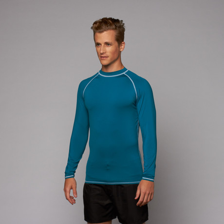 Low Tide Long Sleeve Rashguard // Teal (S)