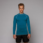 Low Tide Long Sleeve Rashguard // Teal (XL)