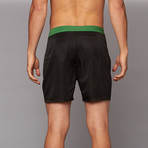 Rio 5" Swim Trunk // Black, Grey + Aqua (36)