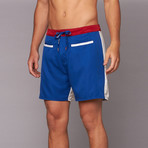 Rio 5" Swim Trunk // Royal, Red + White (28)