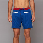 Rio 5" Swim Trunk // Royal, Red + White (28)