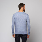 Artistry in Motion // Raino Henley Long-Sleeve // Medium Blue (S)