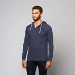 Artistry in Motion // Raino Henley Hooded Top // Navy (XL)