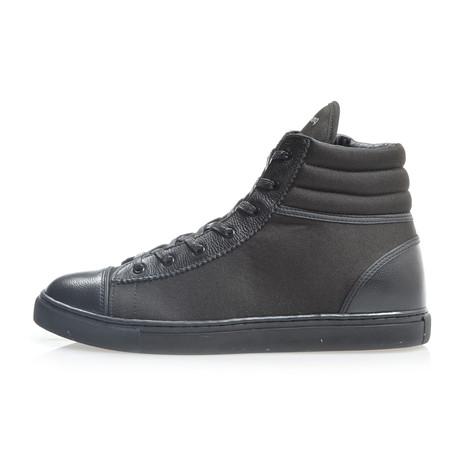 Zip High Top Sneaker // Black (US: 8)