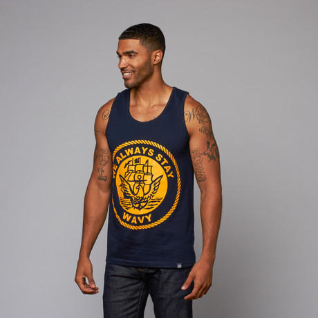 Gods & Generals // Wavy Tank // Navy (S)