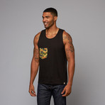 Gods & Generals // G-Camo Pocket Tank // Black (XL)