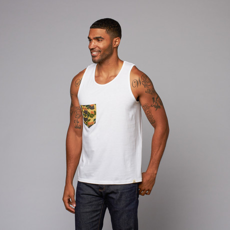 Gods & Generals // G-Camo Pocket Tank // White (S)