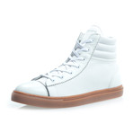 Zip High Top Sneaker // White (US: 8)