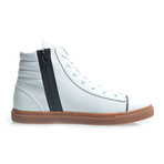 Zip High Top Sneaker // White (US: 8)