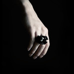 Temple Ring // Black (Size 5)