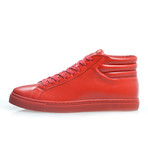 Mid-Top Leather Sneaker // Red (US: 8)