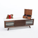 Walnut Media Unit (Black)