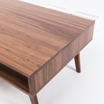 Walnut Coffee Table with Drawer