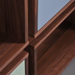 Walnut Storage Cubical // Door (Green)