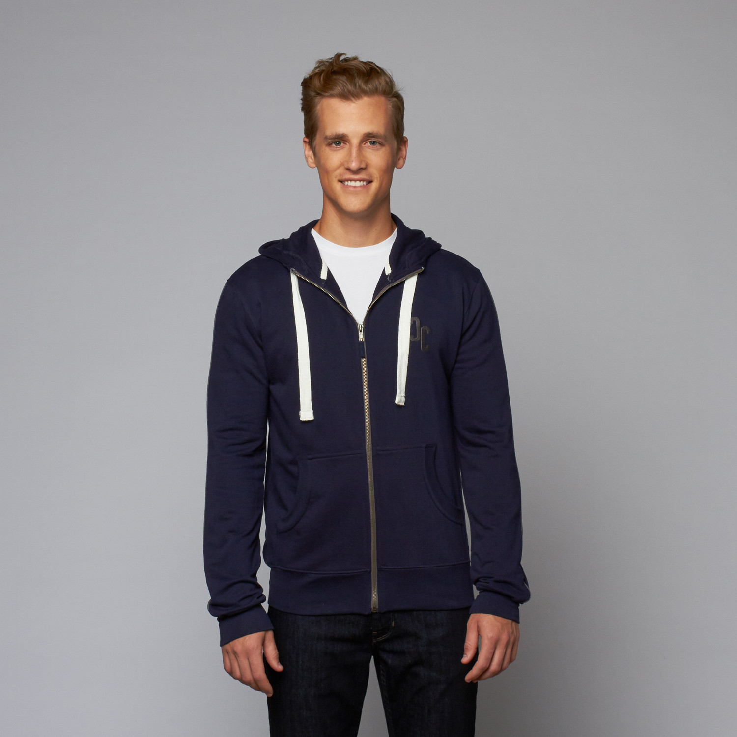 Contrast Fitted Hoodie // Navy (2XL) - Chris Clare - Touch of Modern