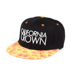 CA Poppy Snapback // Black + Orange