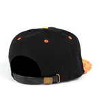 CA Poppy Snapback // Black + Orange