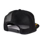 Crown Digger Trucker Hat // Black + Yellow