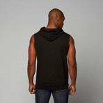 California Crown // The Community Sleeveless Hoodie // Black (L)