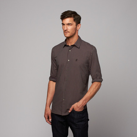 Oxford Button Down Shirt // Regal Purple Check (S)