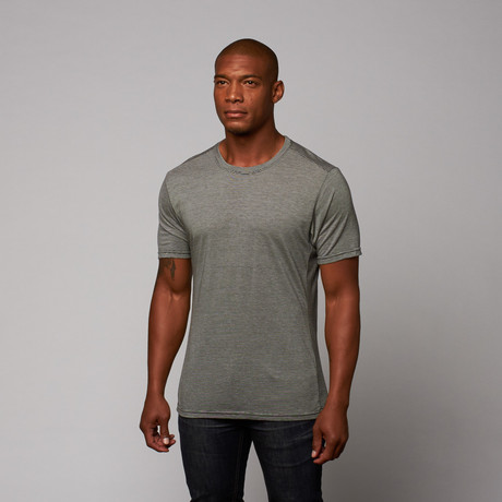 Merino M2 Crew // Caviar Stripe (L)