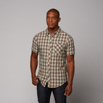 Agascar Button Up Shirt // Caviar Plaid (XL)