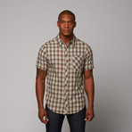 Agascar Button Up Shirt // Caviar Plaid (XL)