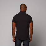 Spot On Button Up Shirt // Caviar Dot (M)