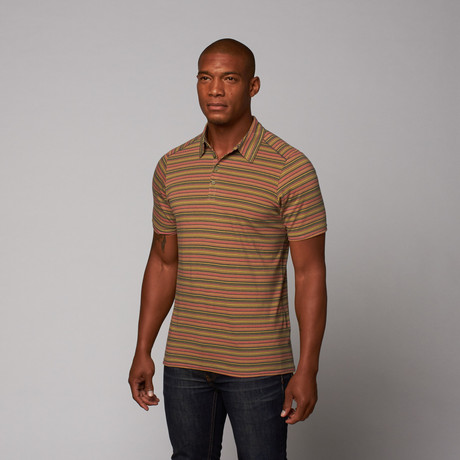 Genus Striped Polo // Cactus Stripe (XL)