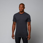 Scattered Stripe Tee // Navy (3XL)