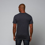 Scattered Stripe Tee // Navy (3XL)