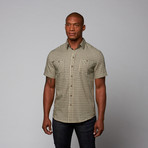 Mini Check Short Sleeve Shirt // Tan + Black (3XL)