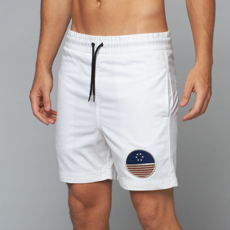 Los Angeles Board Shorts // White (S)