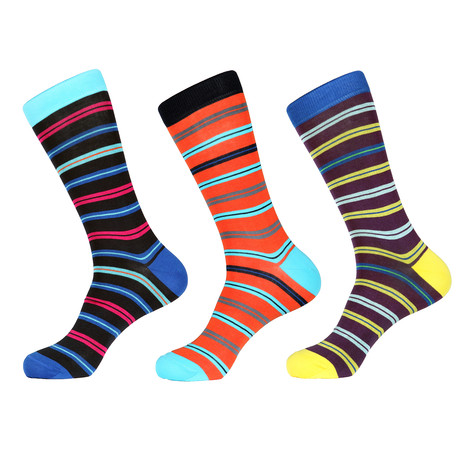 Double Striped Socks // Pack of 3