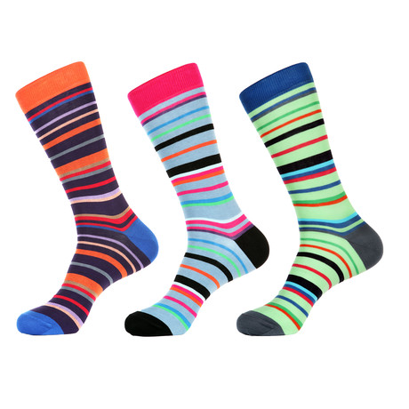 Medium Striped Socks // Pack of 3
