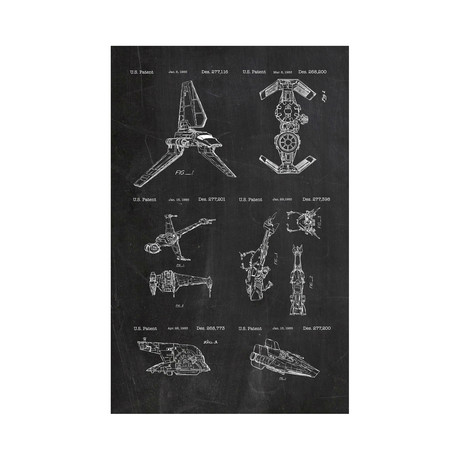 Ships // 1985 // Star Wars (Chalkboard // 11"L x 17"W)