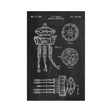 Star Wars Characters // Imperial Probe Droid (Chalkboard)