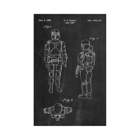 Boba Fett // Star Wars (Chalkboard // 11"L x 17"W)
