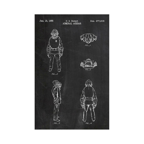 Star Wars Characters // Admiral Ackbar (Chalkboard)