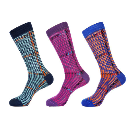 Tweed Printed Socks // Pack of 3