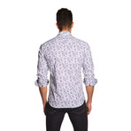 Jared Lang // THOMAS Button-Up Shirt // Navy Modern Paisley (2XL)