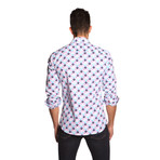 THOMAS Button Up Shirt // Pink Argyle (L)