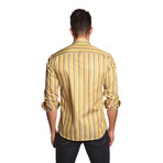 THOMAS Button Up Shirt // Orange Multi Stripe (2XL)