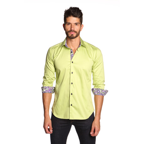 THOMAS Button Up Shirt // Lime (S)
