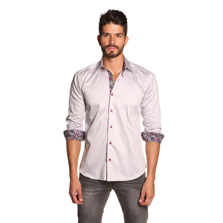 THOMAS Button Up Shirt // Light Grey (S)