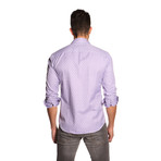 THOMAS Button-Up // Purple Crosshatch (XL)